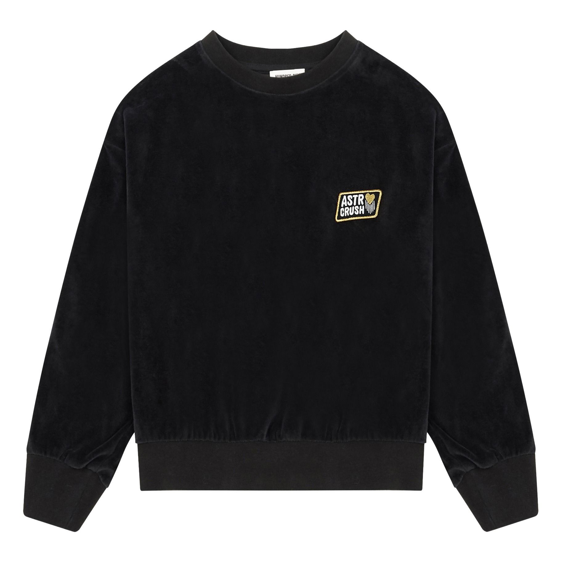 Hundred Pieces - Sweat Velours Tape - Fille - Réglisse