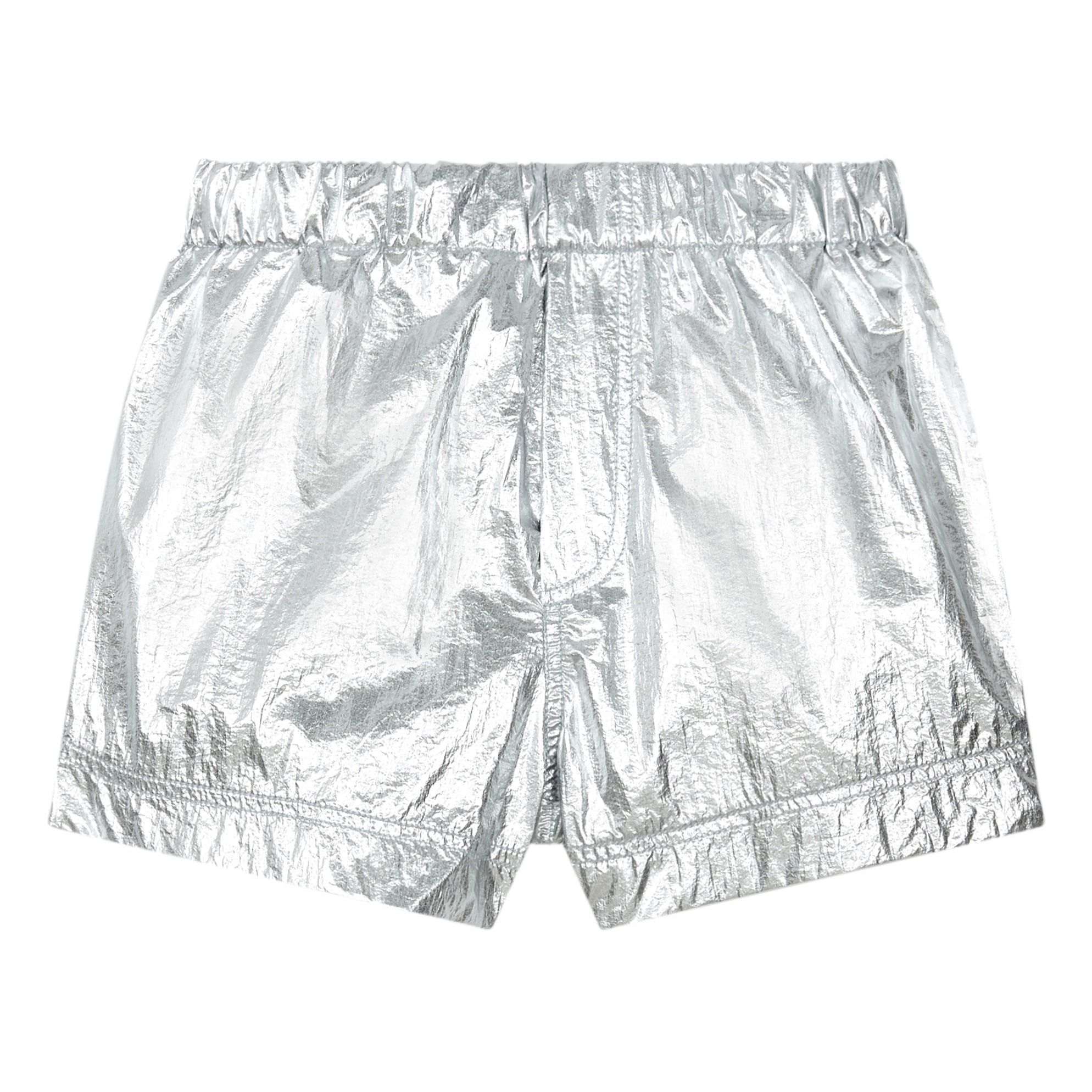 Silver shiny sale shorts