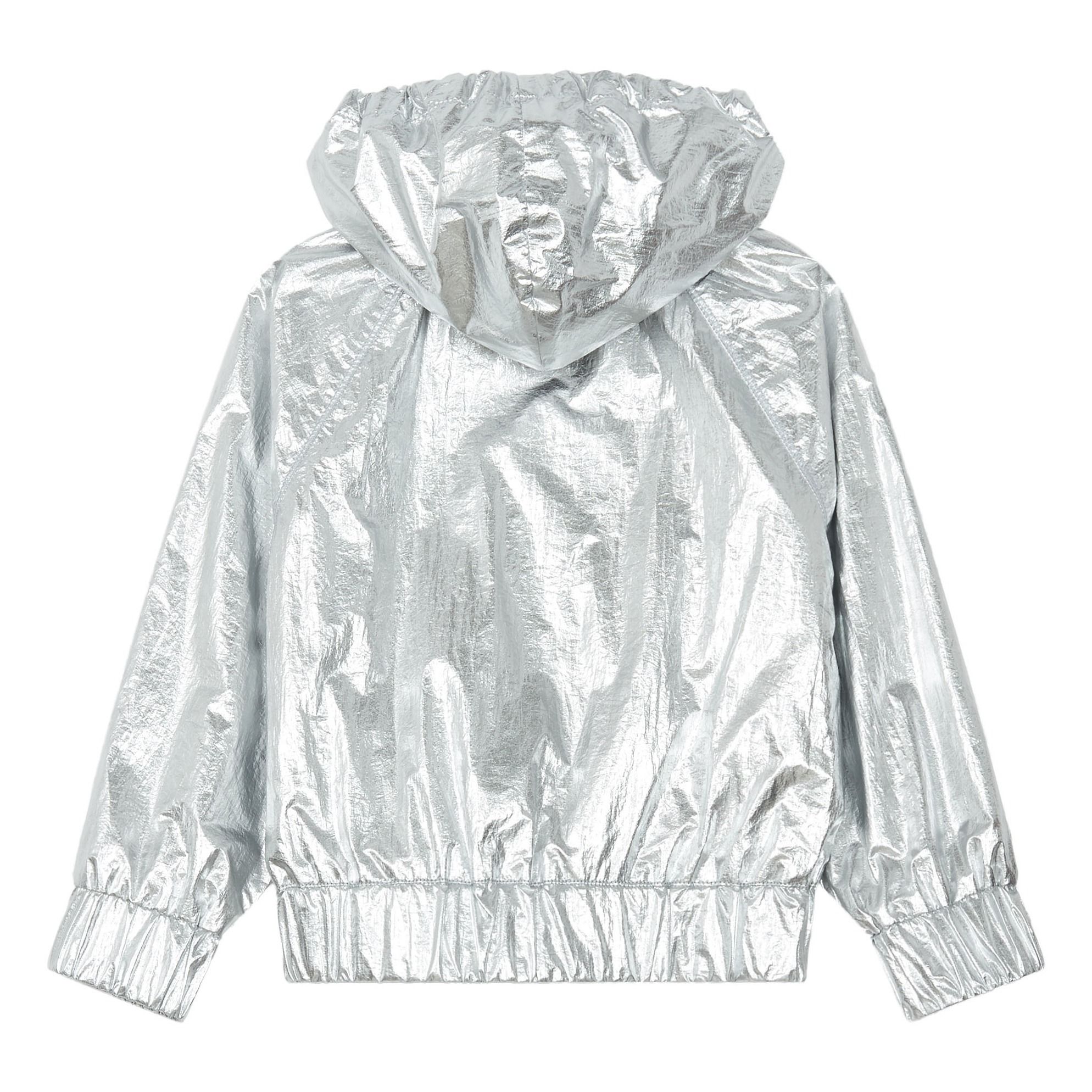 Shiny jacket with zip Silver Hundred Pieces Fashion Teen