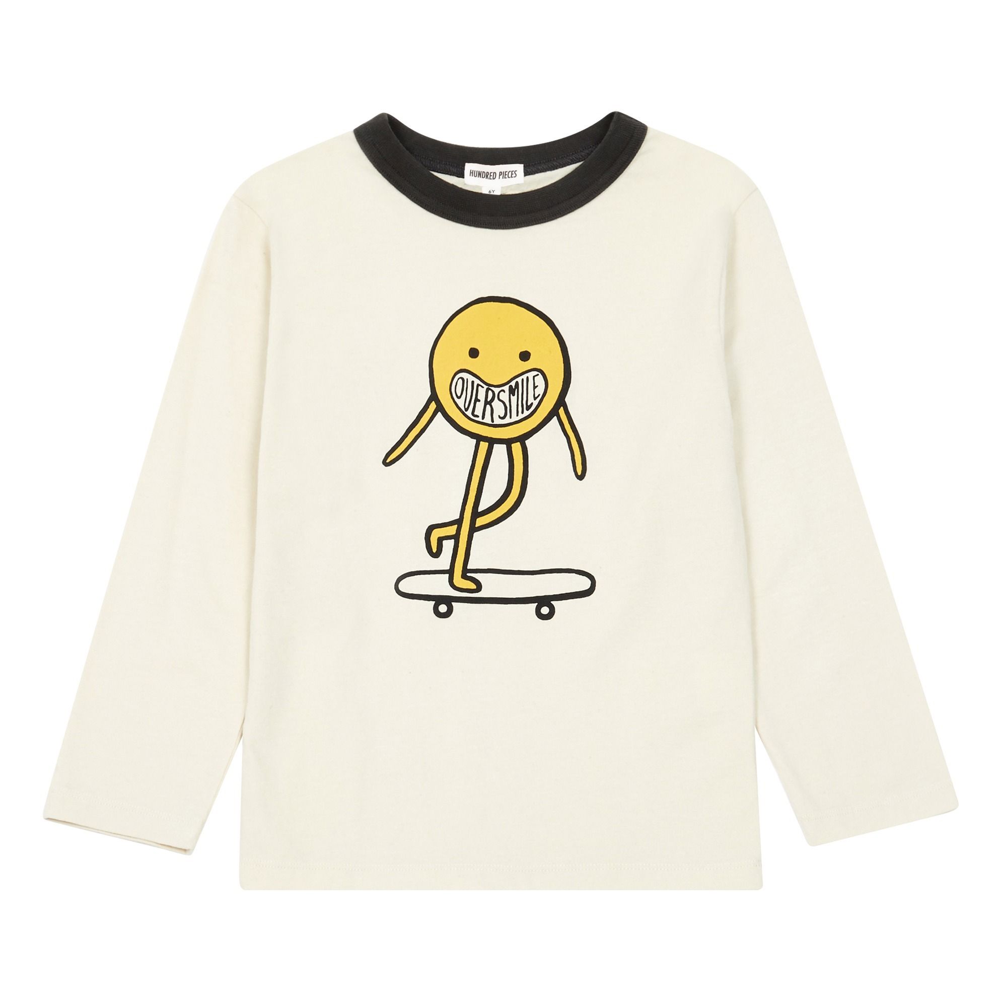 Hundred Pieces - T-Shirt Oversmile - Garçon - Mastic