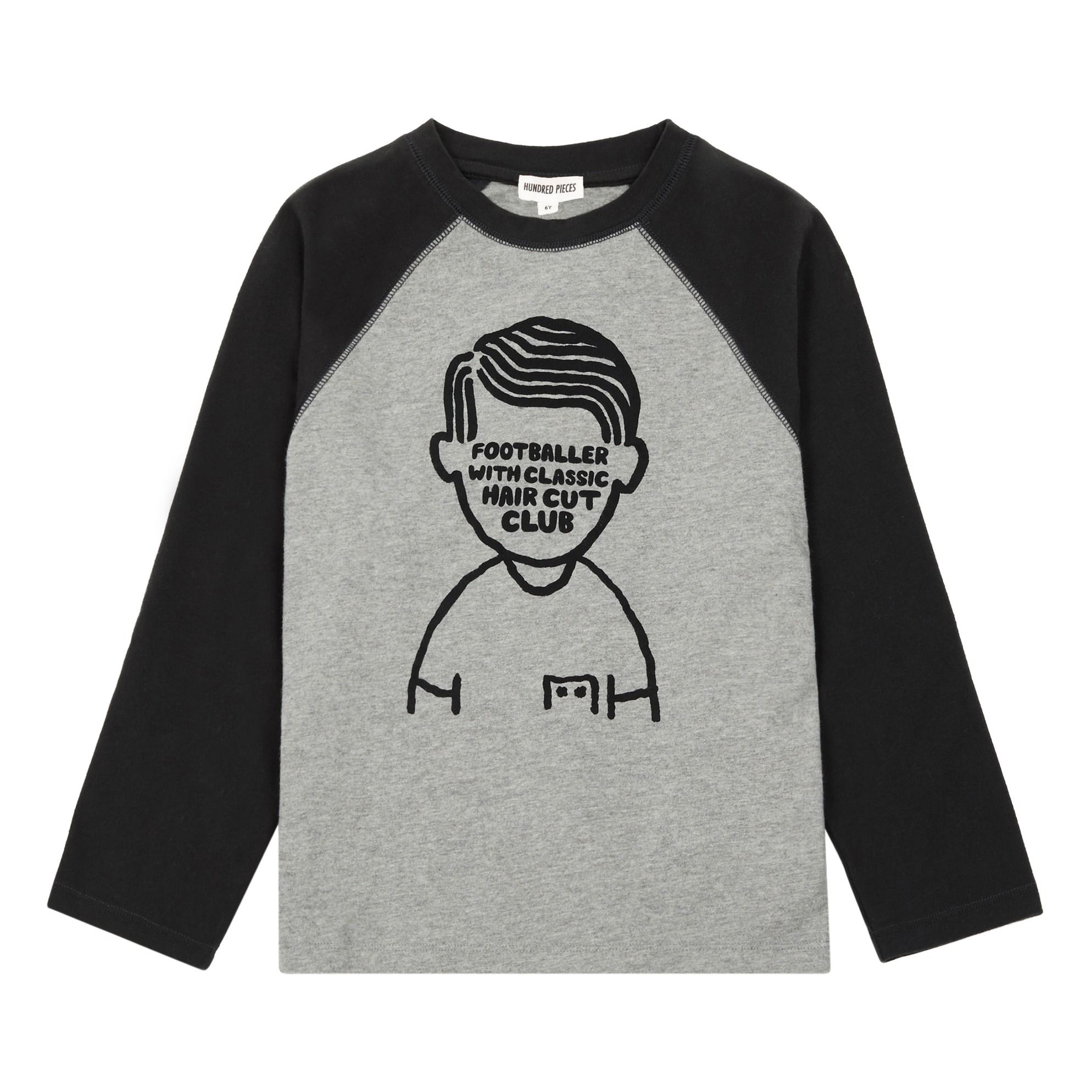 Hundred Pieces - T-Shirt Footballer - Garçon - Gris chiné