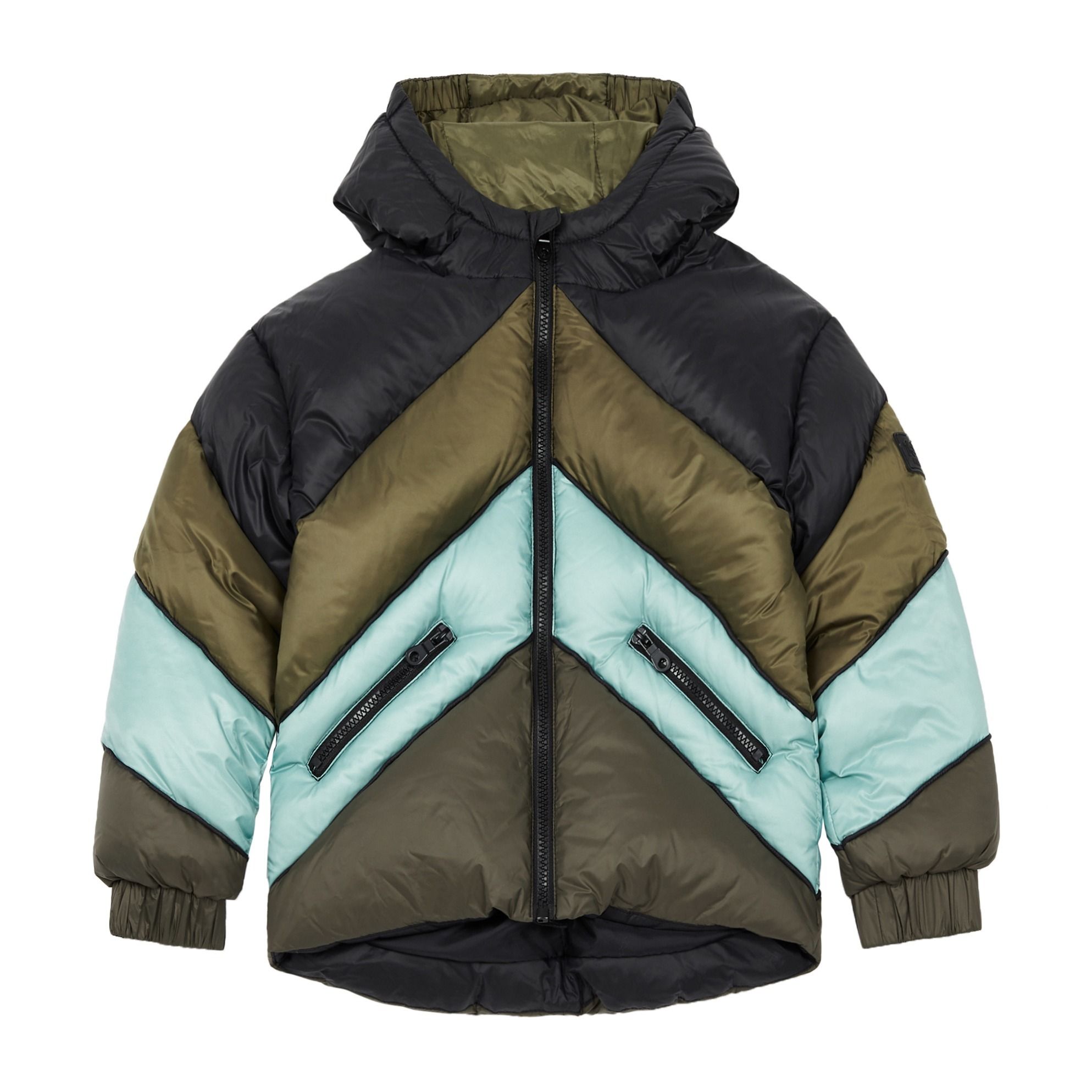 Hundred Pieces - Doudoune Color Block - Garçon - Noir