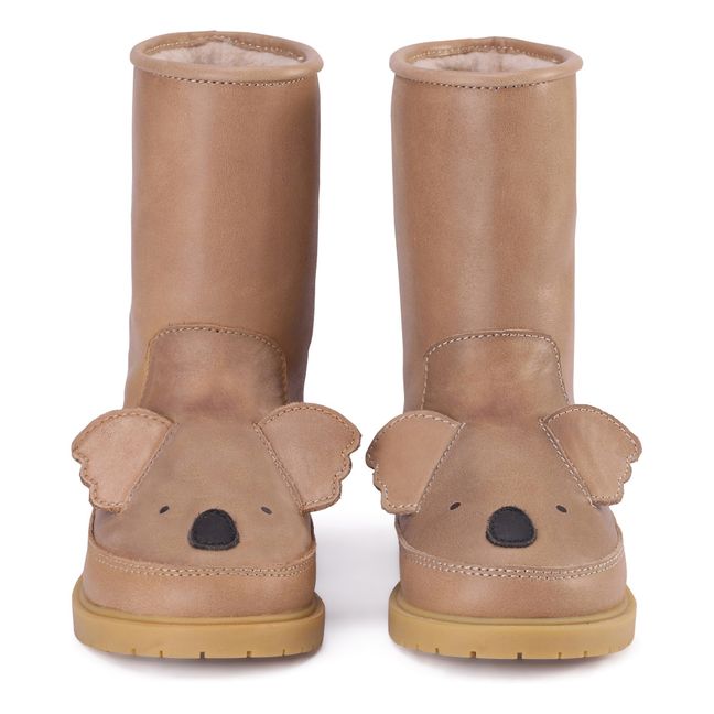 Koala Wadudu Furry Boots | Beige