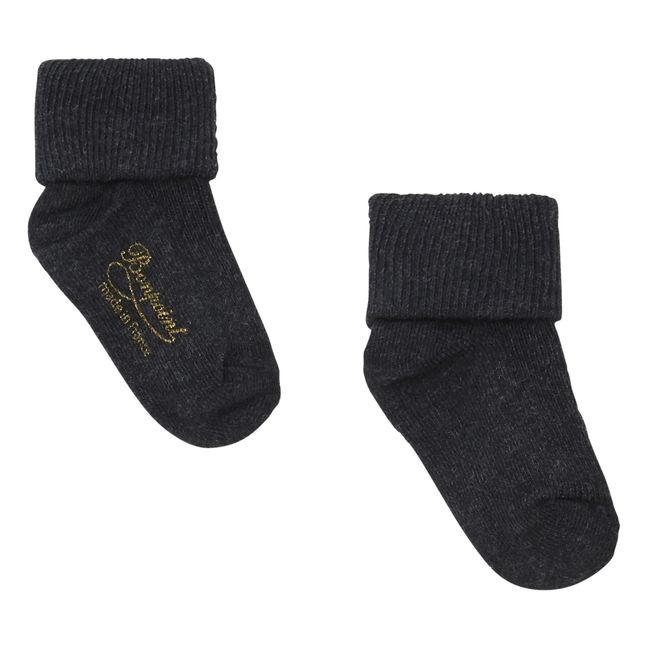 Kaschmir-Socken | Grau Meliert