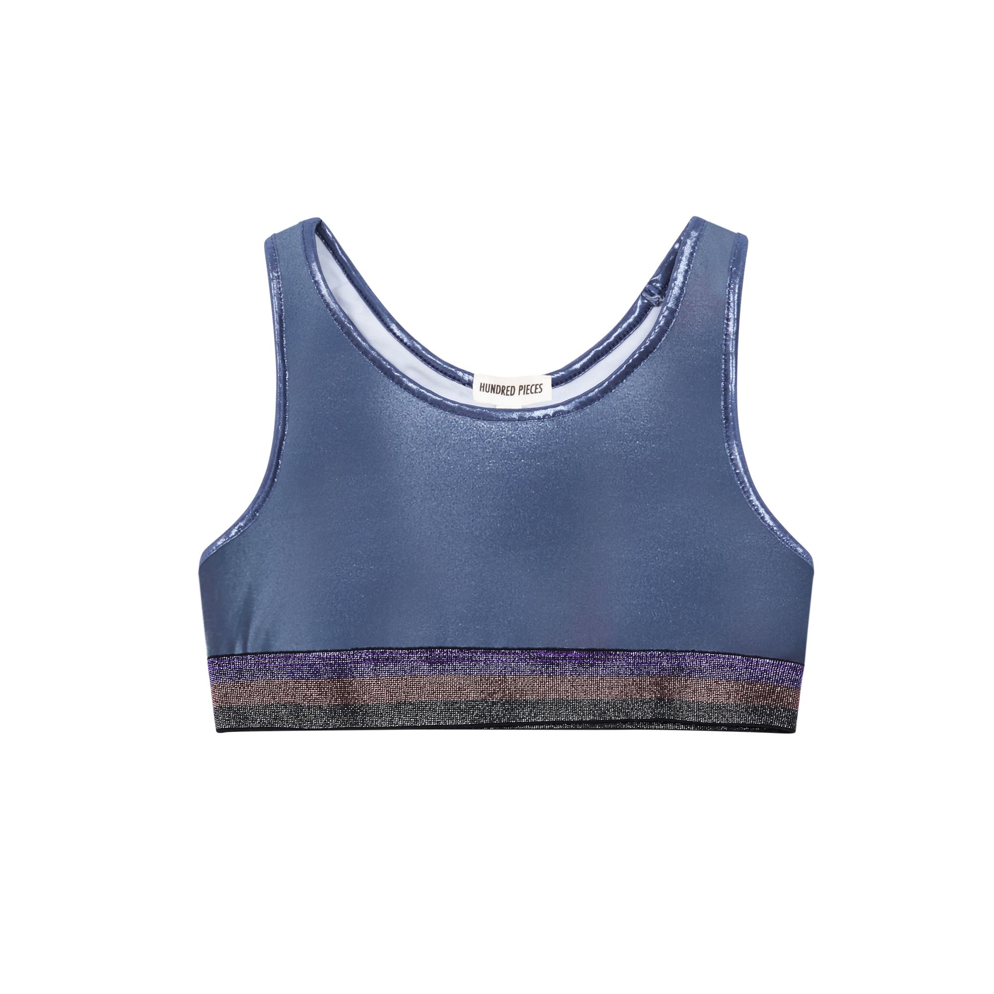 Hundred Pieces - Brassière Shiny - Fille - Bleu marine