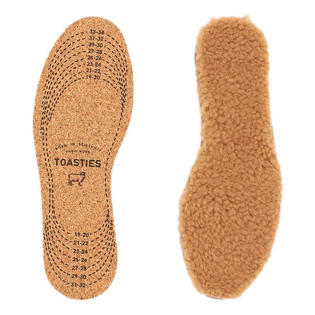 Suole Bambino Shearling Merino e Sughero | Camel