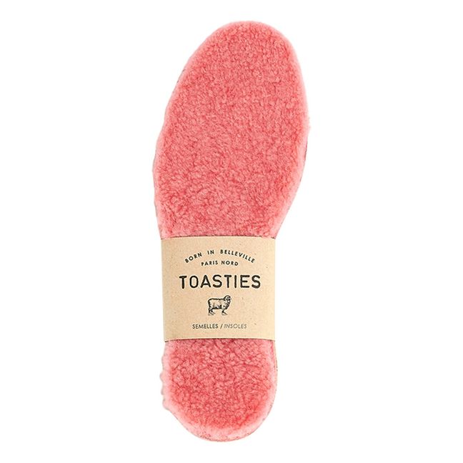 Semelles Peau Lainée Mérinos - Collection Enfant  | Rose