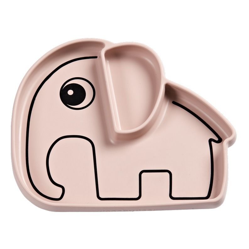 Done by deer - Assiette en silicone Elphee - Rose poudré