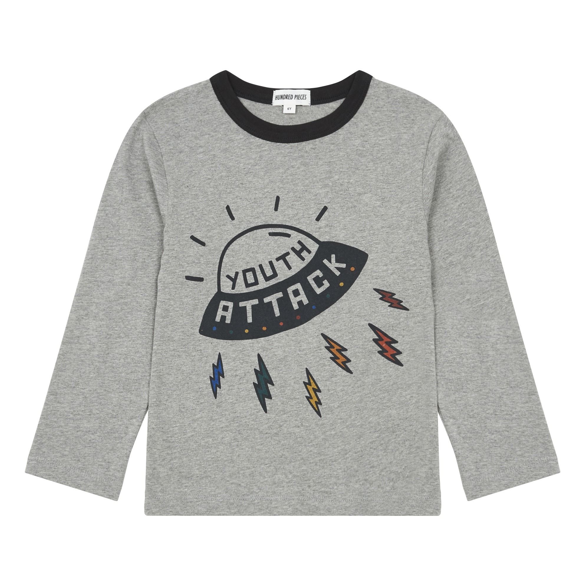 Hundred Pieces - T-Shirt Youth - Garçon - Gris chiné