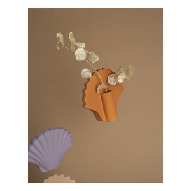 Vase coquillage en argile Terracotta