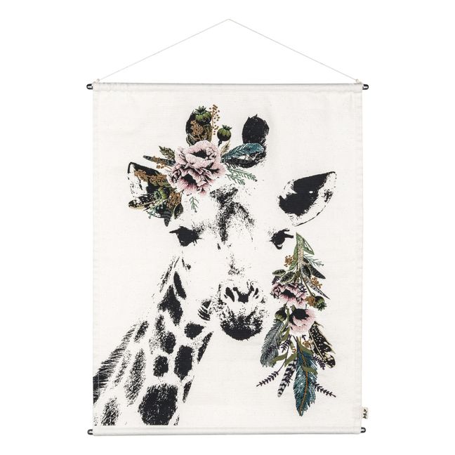 Poster ricamato giraffa