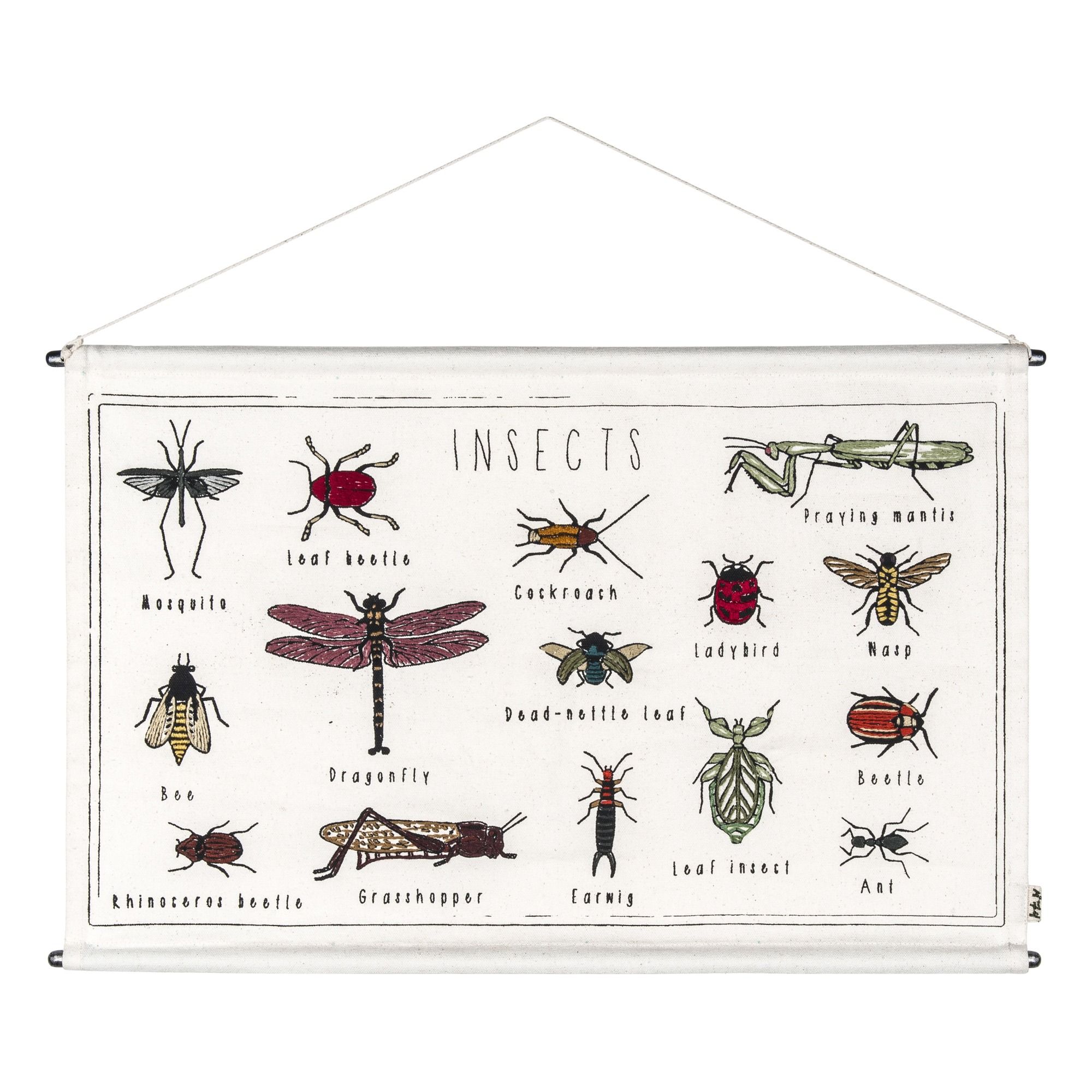 Póster bordado «Insectos»- Imagen del producto n°0