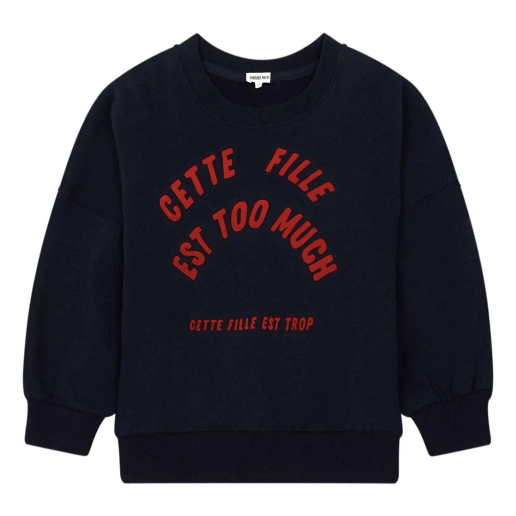 Hundred Pieces - Sweat Fille Too Much - Bleu nuit