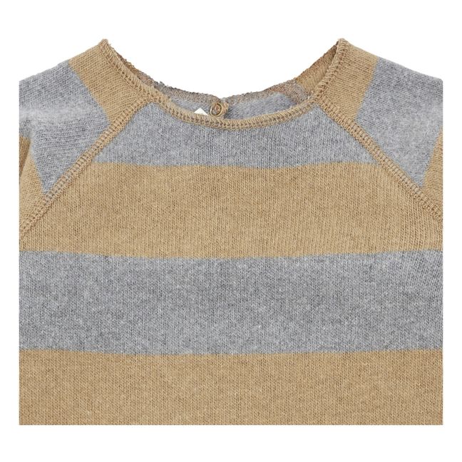 Striped Fleece Jumpsuit Marled blue De Cavana Fashion Baby