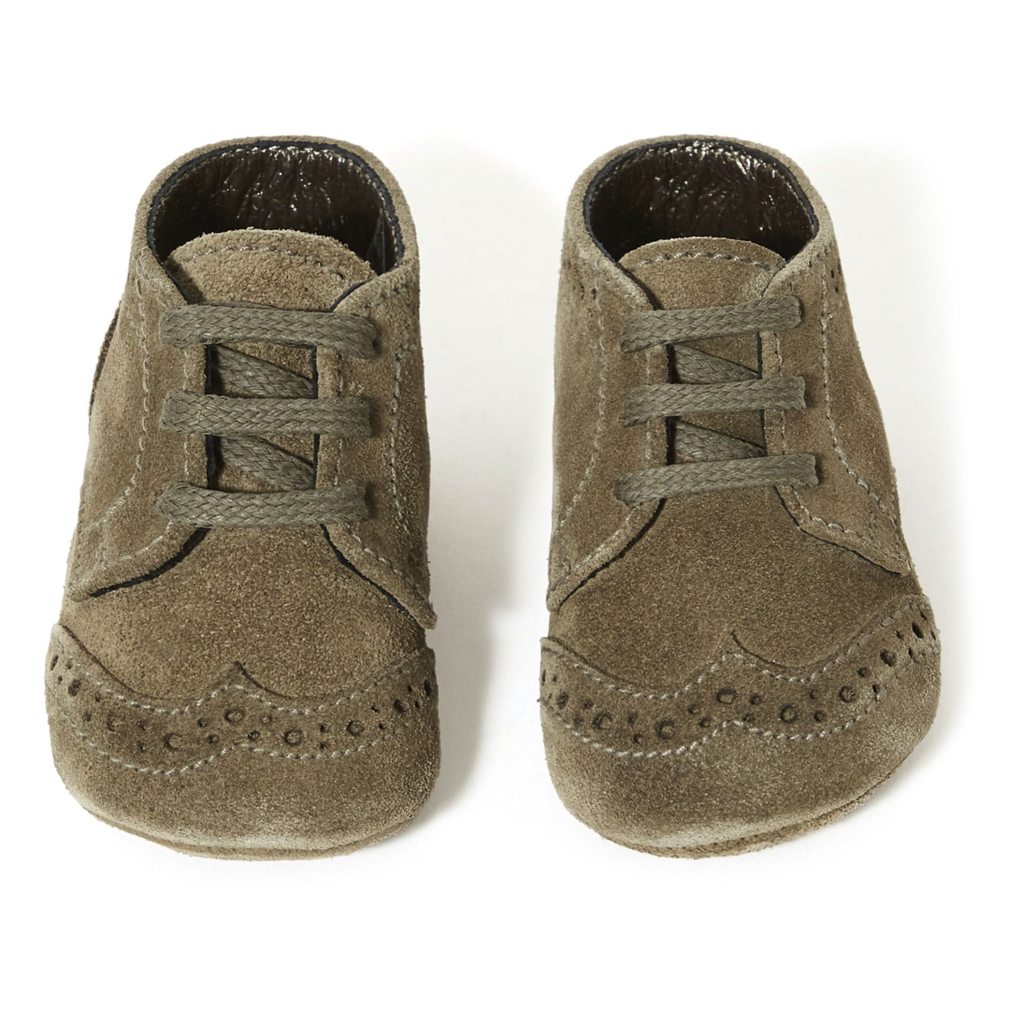 Botines tejido suave Small Verde Kaki Bonpoint Calzado Bebé