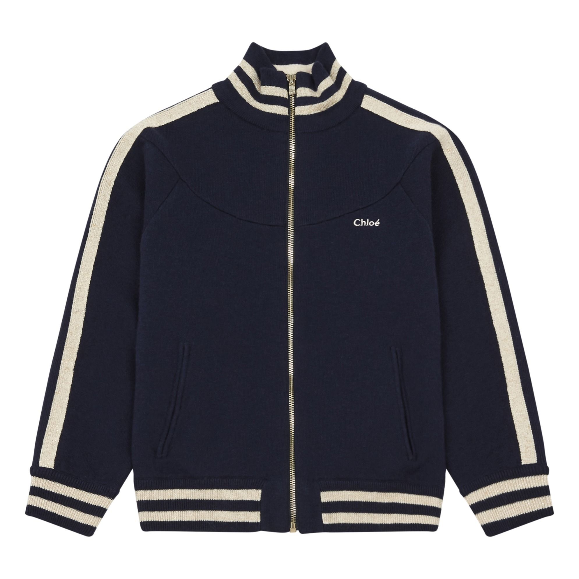Chloé - Cardigan Maille Milano - Fille - Bleu marine