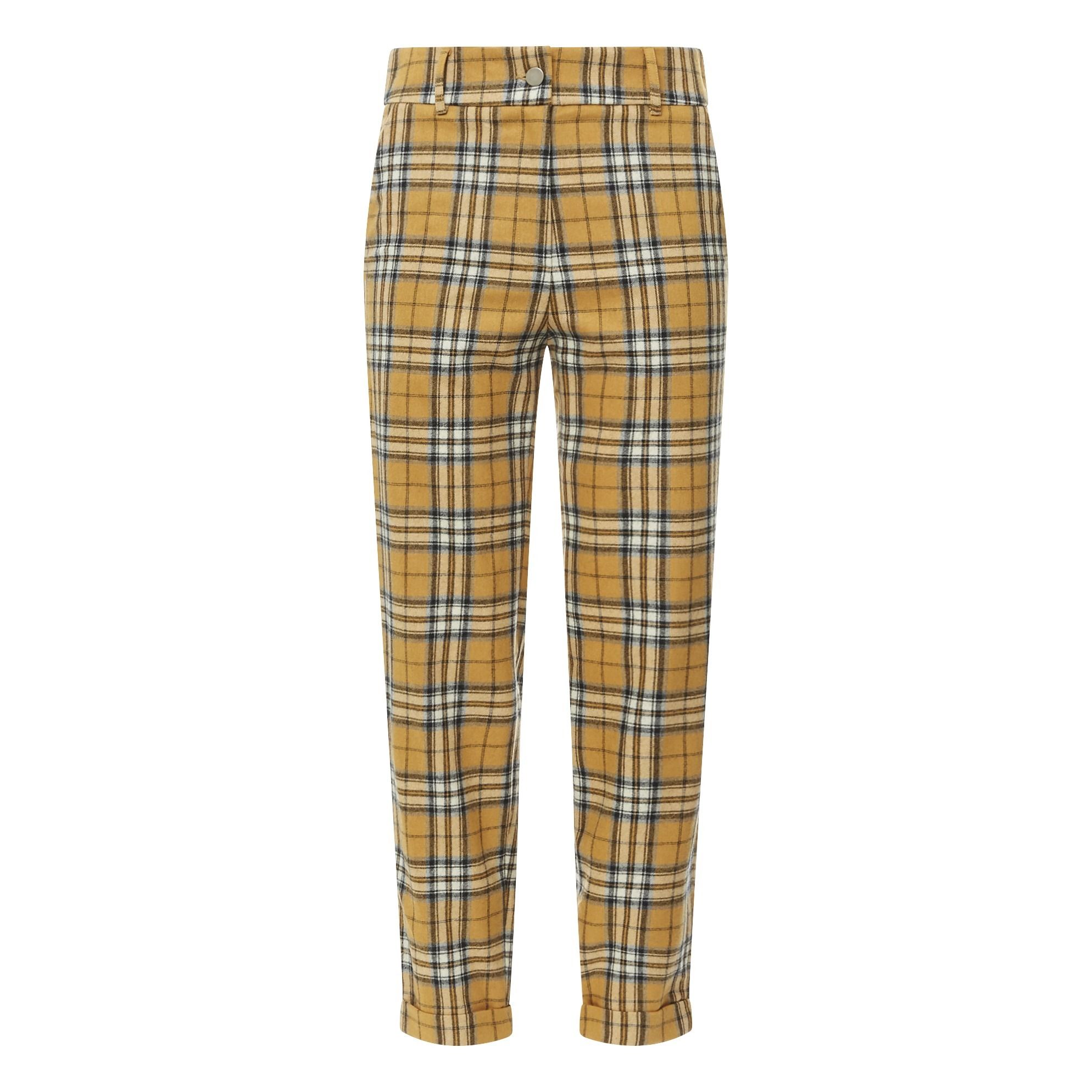 Pantalone a quadri Jarvis Giallo senape Margaux Lonnberg Moda Adulto