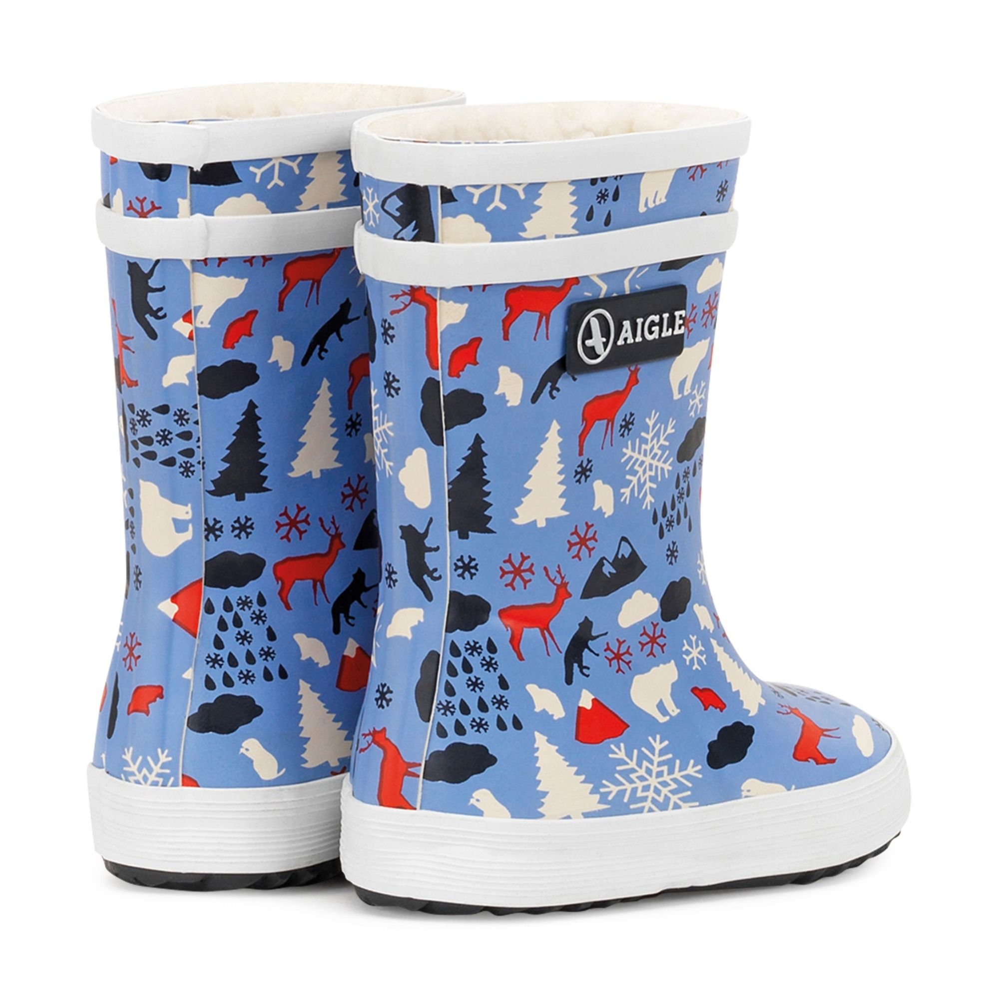 Bottes Bébé Flac Fourrées Bleu Aigle Chaussure Bébé