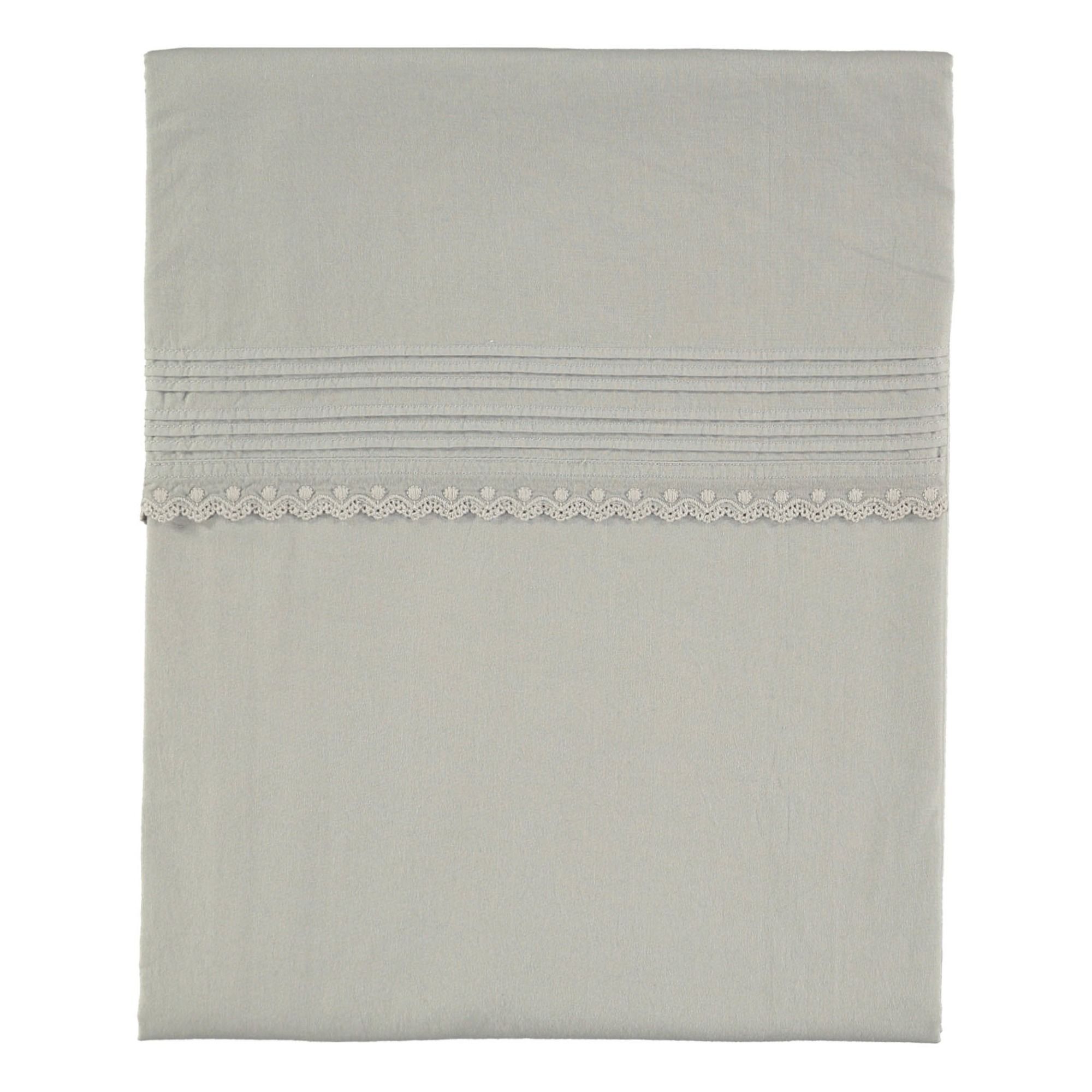 Camomile London - Housse de couette en popeline de coton brodée - Gris