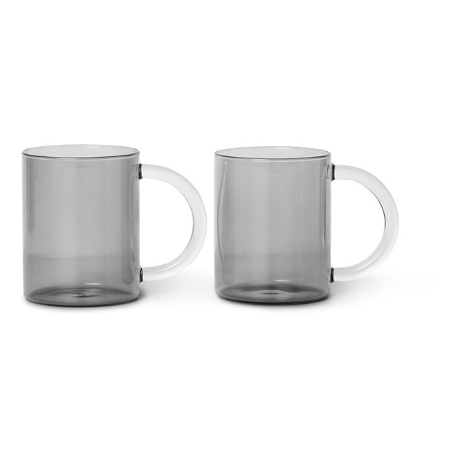 Still Glass Mugs - Set of 2 | Grey