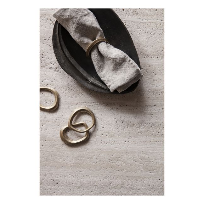 Rond de serviette en laiton - Set de 4 | Doré