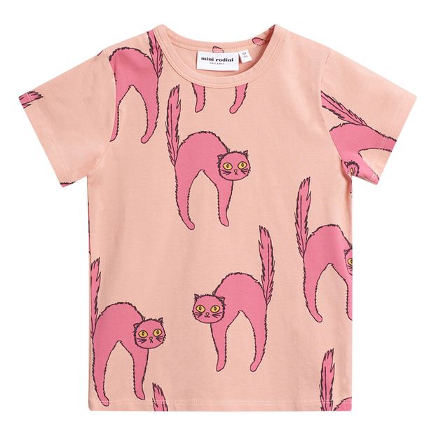 T Shirt Cat Bio Baumwolle Rosa T Shirt Cat Bio Baumwolle Rosa
