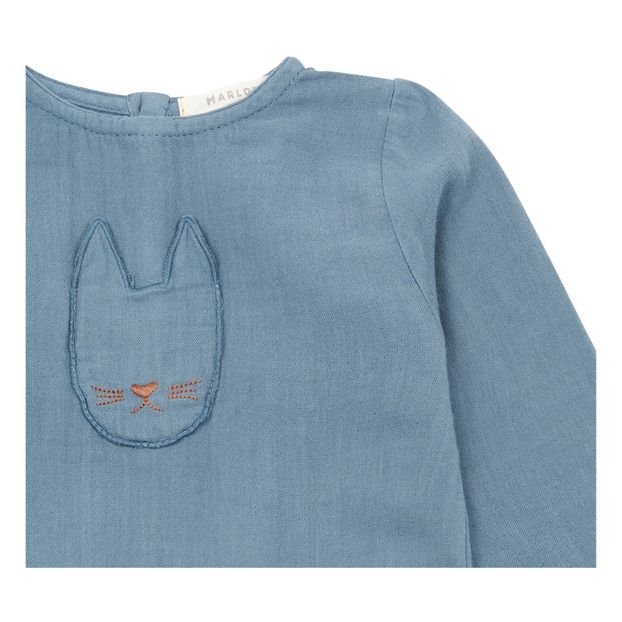 Combinaison Chaton Bleu Marlot Paris Mode Bébé Combinaison Chaton Bleu Marlot Paris Mode Bébé