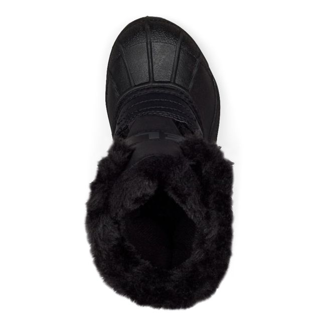 Snow Commander Faux Fur Lined Boots Black