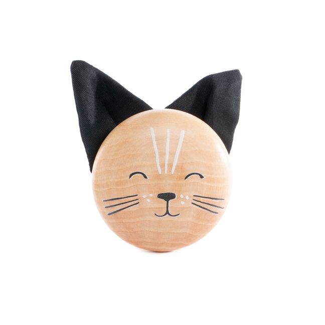 Kleiderhaken Katze aus Holz