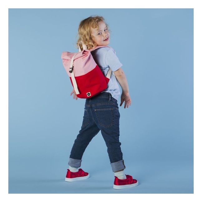 Roll Top Backpack | Red