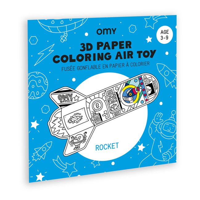 Rocket 3D Paper Colouring Air Toy
