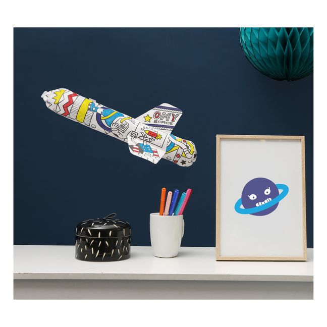 Rocket 3D Paper Colouring Air Toy