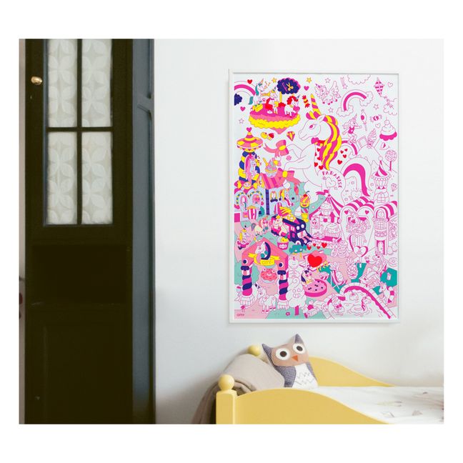 Póster para colorear Lily | Rosa