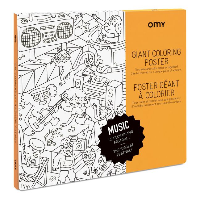 Póster para colorear Música