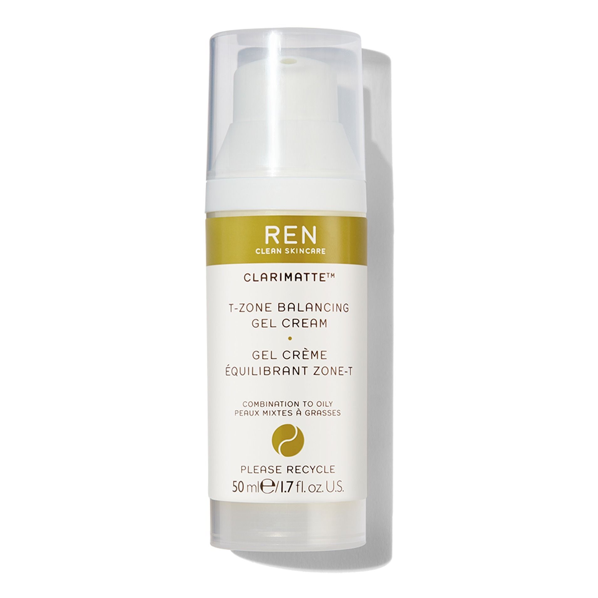REN Skincare - Gel crème régulateur zone-t Clarimatte - 50 ml - Transparent