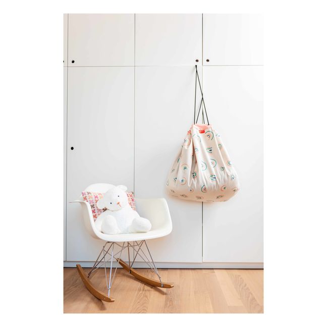 Rainbow Play Mat/Storage Bag | White