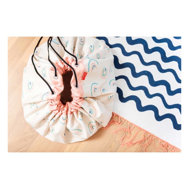Rainbow Play Mat/Storage Bag | White