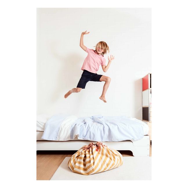 Striped Play Mat/Storage Bag | Mustard