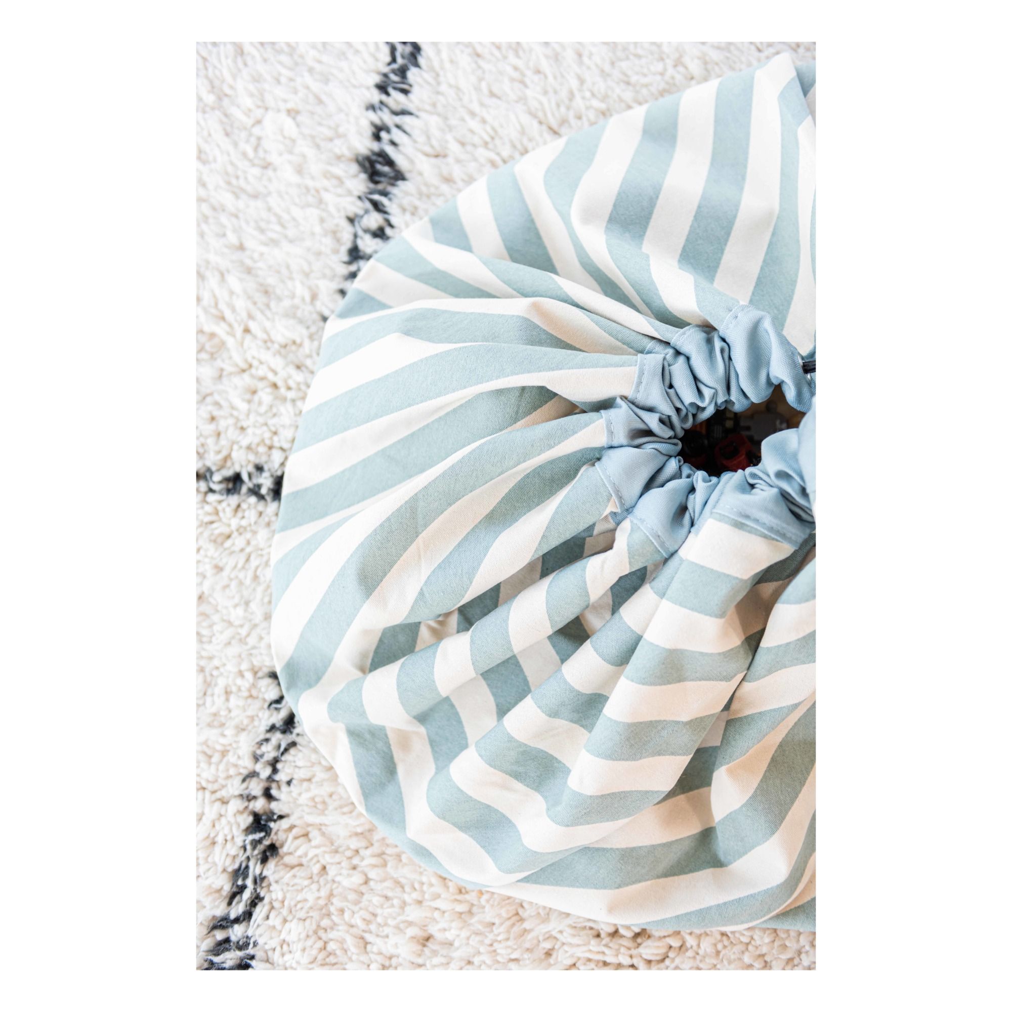 Striped Play Mat Bag Green- Product image n°1