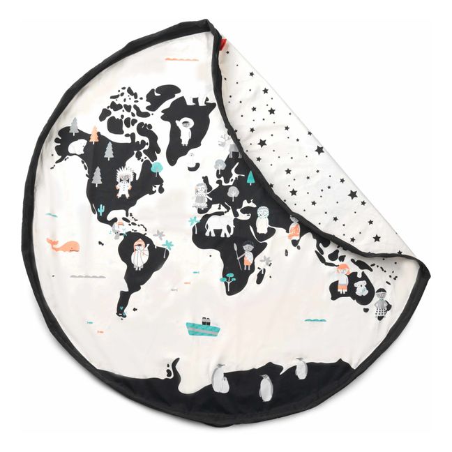 Borsa / Tappetino - Mappa del mondo | Bianco