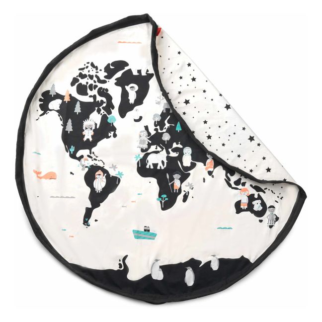 World Map Play Mat/Storage Bag | White