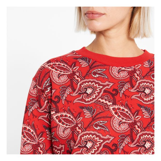 Sweat Molleton Imprimé - Collection Femme - Rouge Bonpoint ...