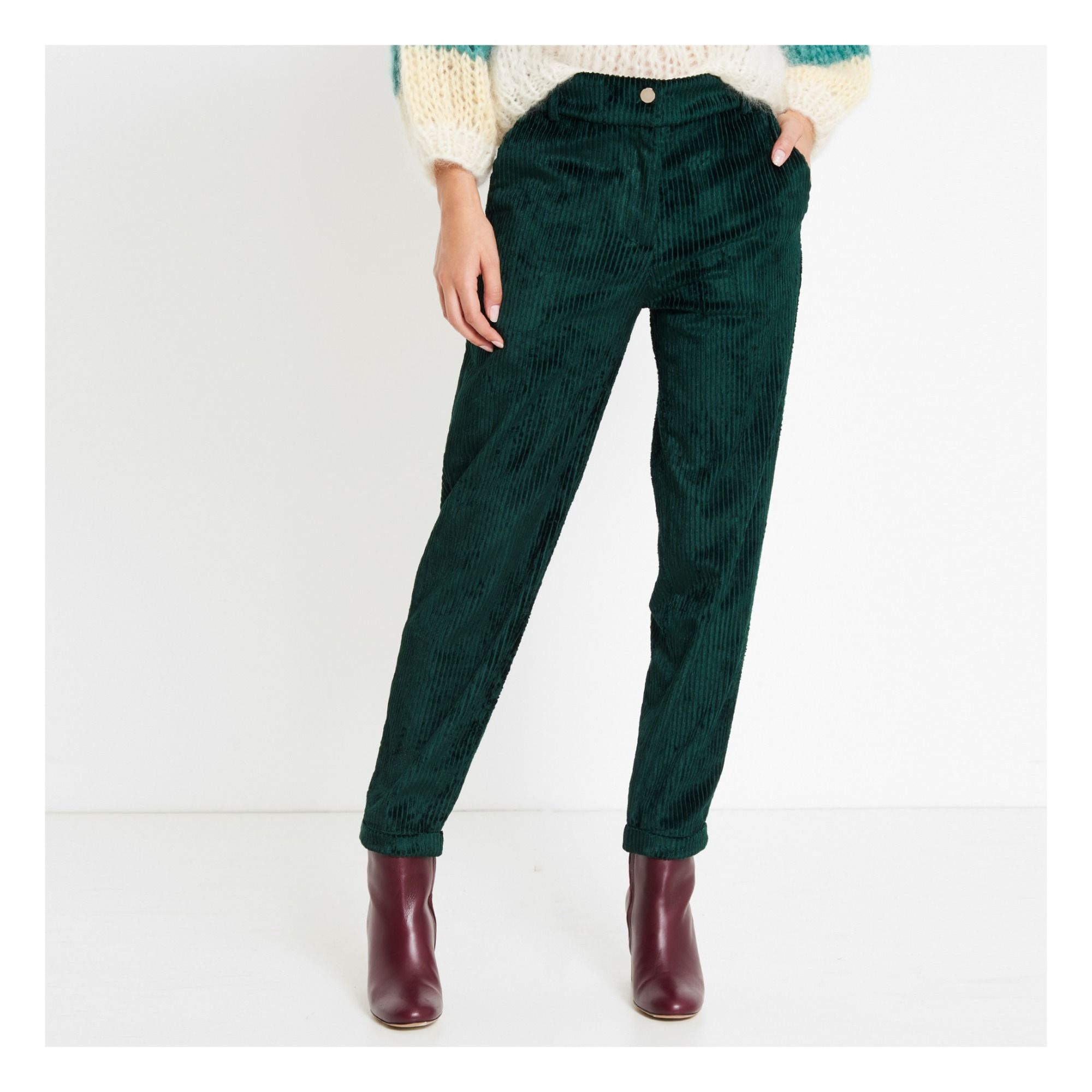 Pantalon de banlieue Rhône homme 35x31 vert stretch golf performance