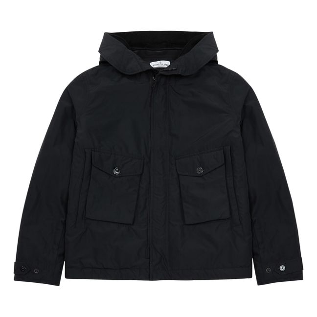 Hooded Jacket with Pockets Black