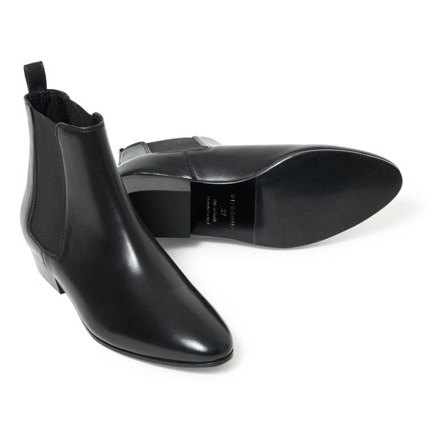 Stiefeletten Leder n°66 | Schwarz