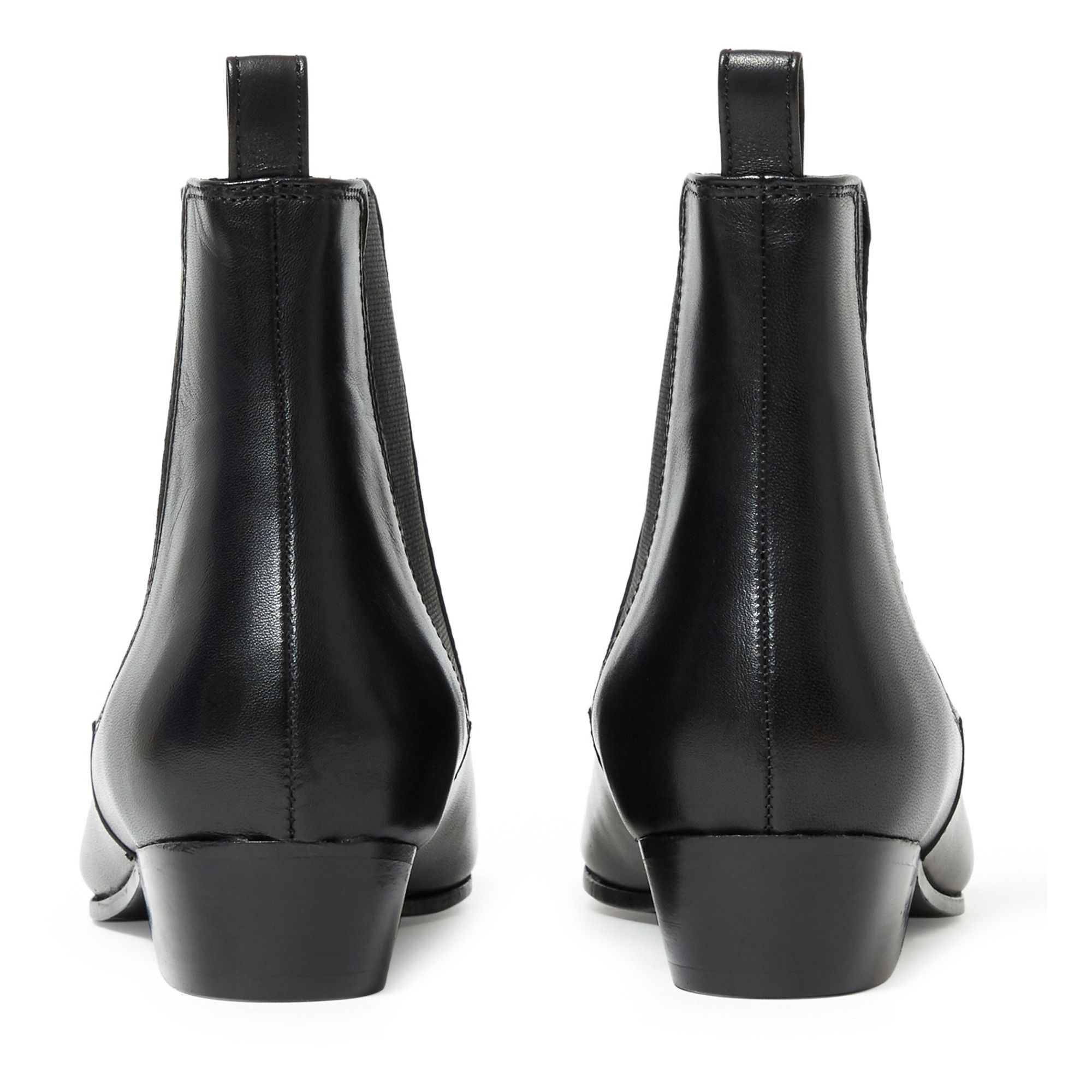 n°66 Leather Ankle Boots Black Rivecour Shoes Adult
