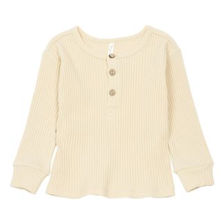 Rylee + Cru T-Shirt Ribbed Henely aus Rippenstrick-listing