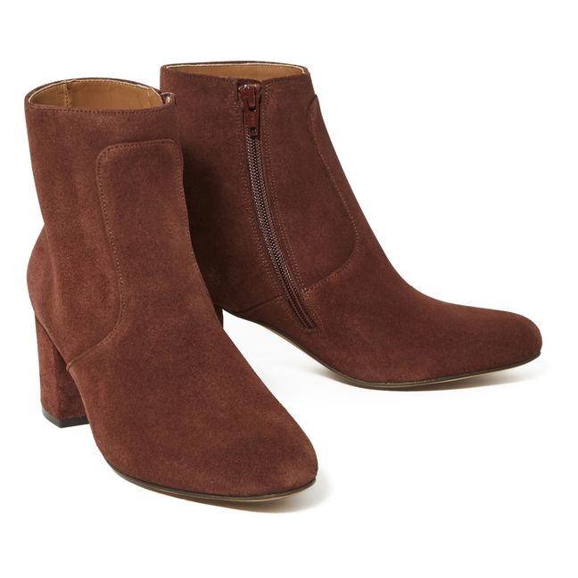 Michelle Suede Boots | Brick red