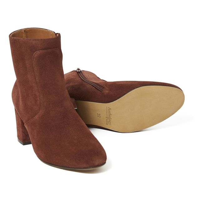 Michelle Suede Boots | Brick red