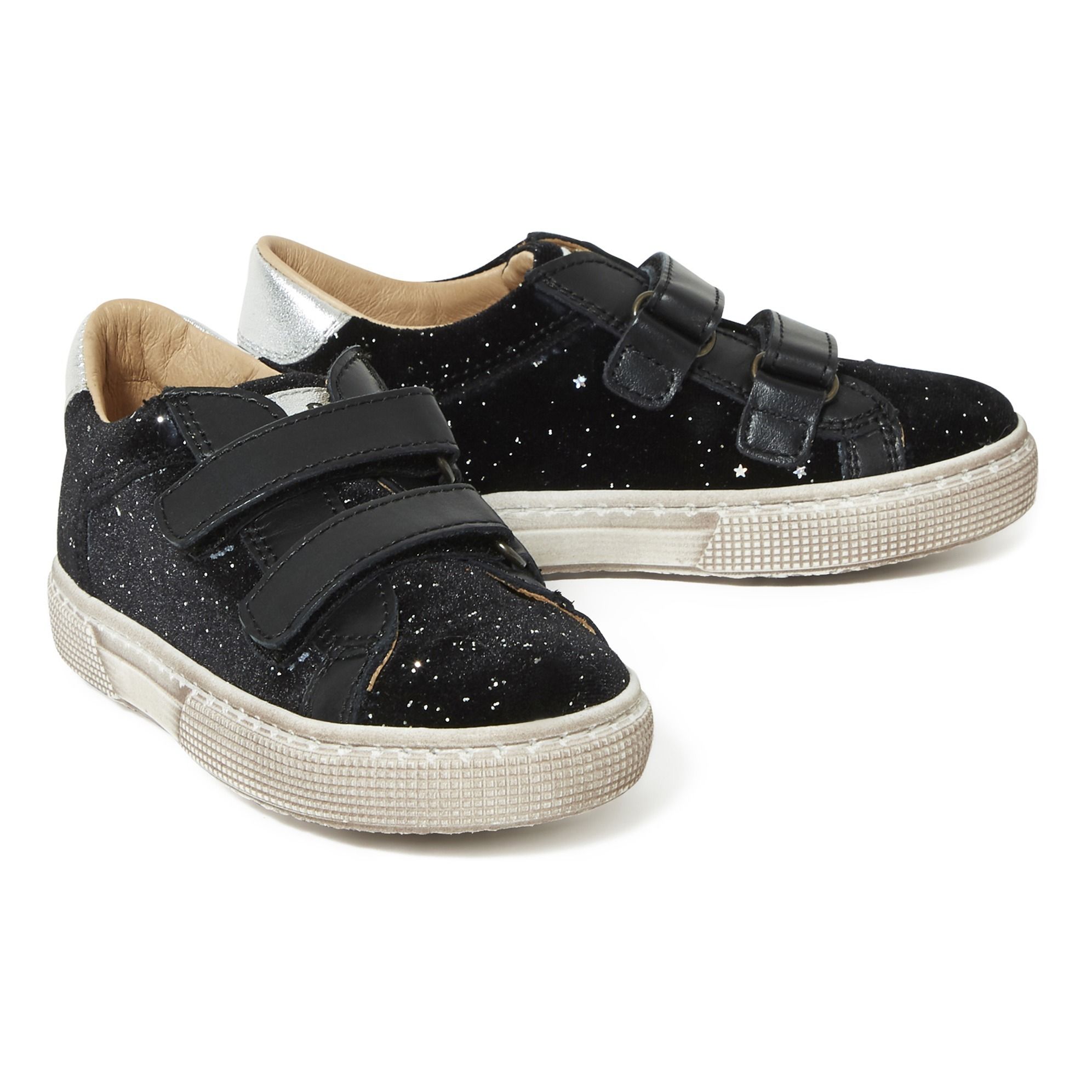Velvet Trainers Black Pèpè Shoes Teen , Children